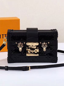 2019 louis vuitton original vernis calfskin petite malle M54180 black