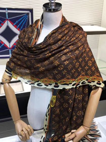 2019 louis vuitton top quality scarf L357 coffee