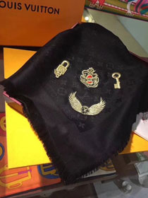 2019 louis vuitton top quality scarf L367 black