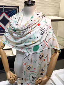 2019 louis vuitton top quality scarf L374 white