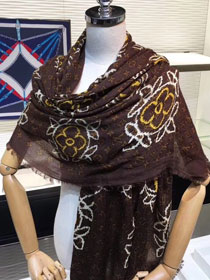 2019 louis vuitton top quality scarf L375 coffee