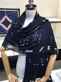 2019 louis vuitton top quality scarf L376 black