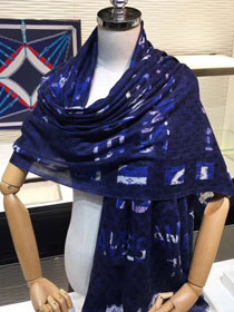 2019 louis vuitton top quality scarf L376 dark blue