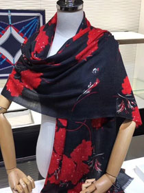 2019 louis vuitton top quality scarf L377 black