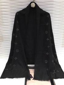 2019 louis vuitton top quality scarf L378 black