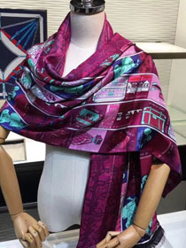2019 louis vuitton top quality scarf L379 magenta