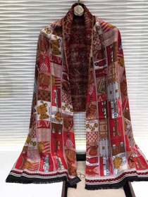 2019 louis vuitton top quality scarf L379 red