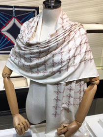 2019 louis vuitton top quality scarf L380 white