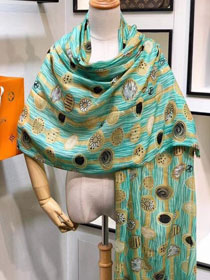 2019 louis vuitton top quality scarf L385 green