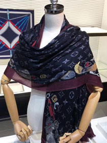 2019 louis vuitton top quality scarf L389 black
