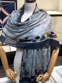 2019 louis vuitton top quality scarf L389 grey
