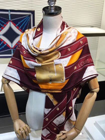 2019 louis vuitton top quality scarf L390 wine red