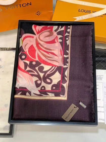 2019 louis vuitton top quality scarf L392 dark coffee