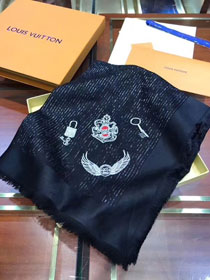 2019 louis vuitton top quality scarf L399 black