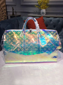 2019 louis vuitton transparent embossed monogram PVC Keepall 50 M53271