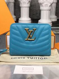 Louis Vuitton new wave zipped compact wallet m63789 blue