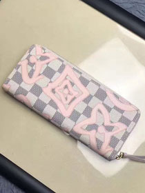 Louis vuitton damier azur clemence wallet n60099 white