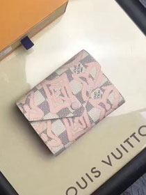 Louis vuitton damier azur victorine wallet N60095 white