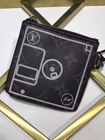 Louis vuitton damier canvas coin purse M64432 black