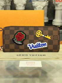 Louis vuitton damier ebene clemence wallet N60147