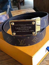 Louis vuitton monogram canvas inventeur buckle 40mm belt M9236Q