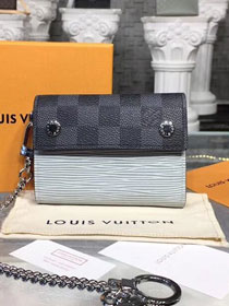 Louis vuitton damier ebene rivets chain wallet M63510