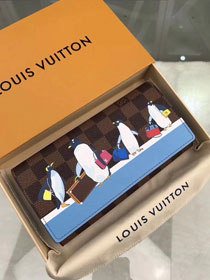 Louis vuitton damier ebene sarah wallet N64426 blue