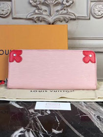 Louis vuitton epi leather Clemence wallet M62967 pink