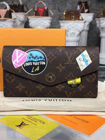 Louis vuitton monogram canvas sarah wallet m60531 rose red