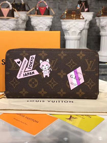 Louis vuitton monogram canvas zippy wallet M63392 pink