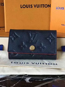 Louis vuitton monogram empreinte key holder M64421 navy blue