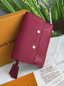Louis vuitton monogram empreinte pont wallet M61821 burgundy