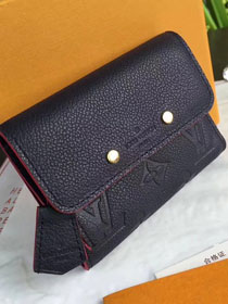 Louis vuitton monogram empreinte pont wallet M61821 navy blue