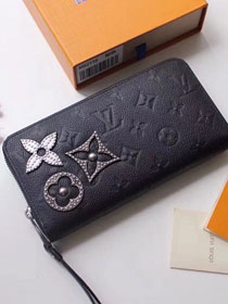 Louis vuitton monogram empreinte zippy wallet M62069 black