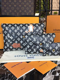 Louis vuitton monogram pochette kirigami three in one pouch M67447 black