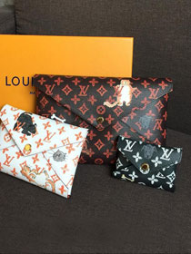 Louis vuitton monogram pochette kirigami three in one pouch M67447 red