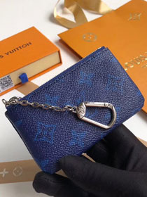 Louis vuitton monogram reverse key pouch M62650 blue