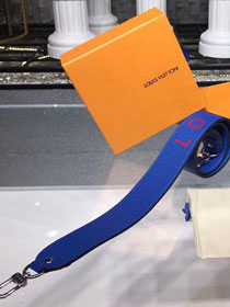 Louis vuitton original calfskin long strap LV00002 blue