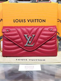 Louis vuitton original calfskin new wave long wallet M63299 red
