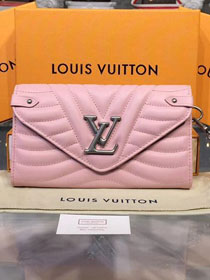Louis vuitton original calfskin new wave long wallet M63729 pink