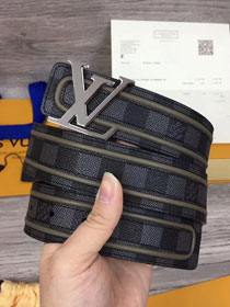 Louis vuitton original damier Initiales belt 40mm M0051S grey