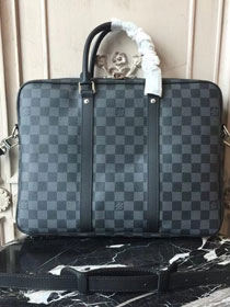 Louis vuitton original damier graphite porte documents voyage pm n41478