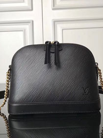 Louis vuitton original epi leather alma bb chain bag M50321 black