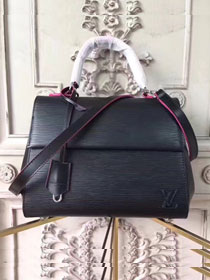 Louis vuitton original epi leather cluny BB M53364 black&rose red