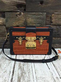 Louis vuitton original epi leather petite malle M44216 orange