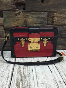 Louis vuitton original epi leather petite malle M44216 red