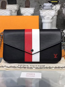 Louis vuitton original epi leather pochette felicie M62982 black