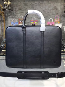 Louis vuitton original epi leather porte documents voyage m41478 black