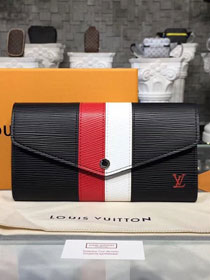 Louis vuitton original epi leather sarah wallet m62985 black