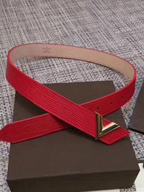 Louis vuitton original epi leather v 30mm belt M9021W red
